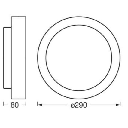 Osram - плафон ORBIS MADRID 2xE27/10W/230V диаметър 29 см черен