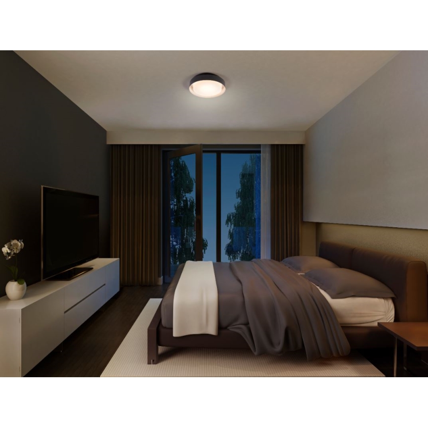 Osram - плафон ORBIS MADRID 2xE27/10W/230V диаметър 29 см черен