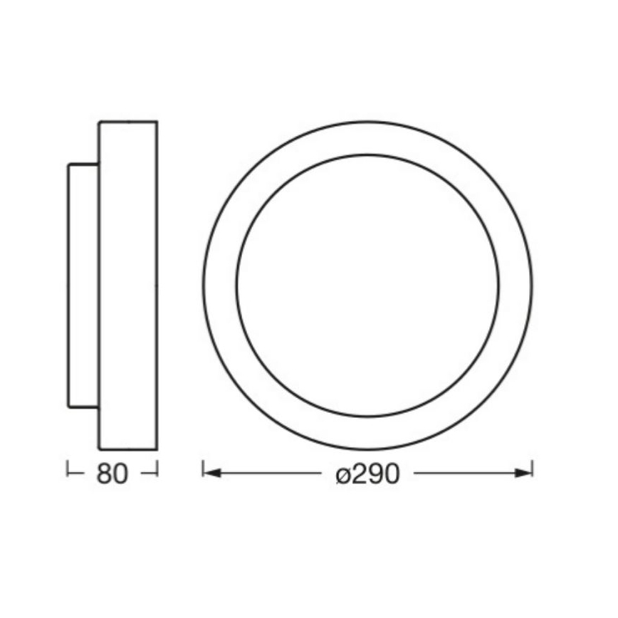 Osram - плафон ORBIS MADRID 2xE27/10W/230V диаметър 29 см черен