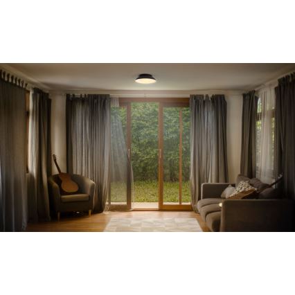 Osram - Плафон ORBIS MILAN 2xE27/10W/230V Ø 30,5 см, черен