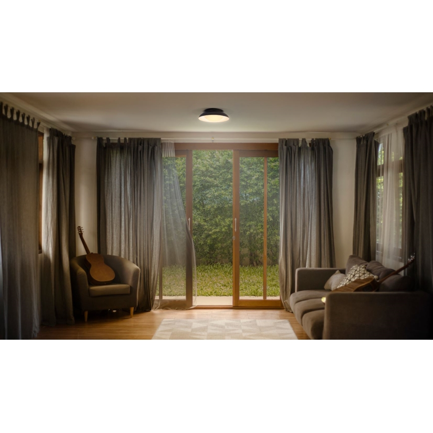 Osram - Плафон ORBIS MILAN 2xE27/10W/230V Ø 30,5 см, черен