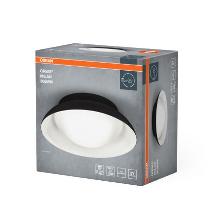 Osram - Плафон ORBIS MILAN 2xE27/10W/230V Ø 30,5 см, черен