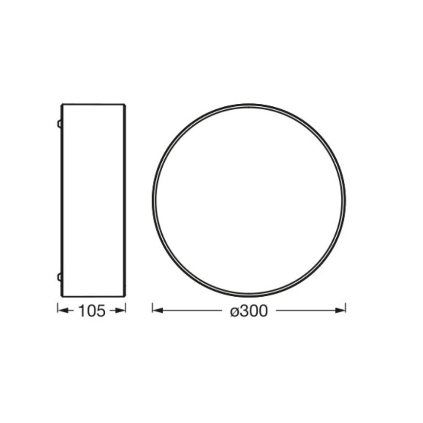 Osram - Плафон ORBIS PARIS 1xE27/25W/230V Ø 30 см кремав