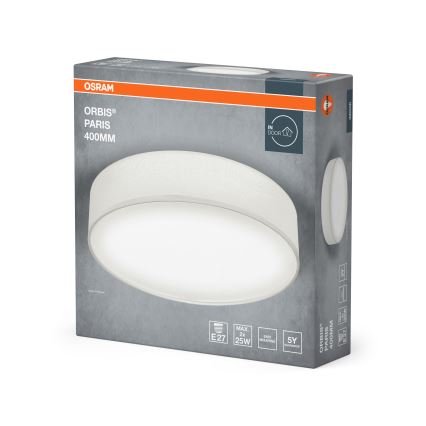 Osram - Плафон ORBIS PARIS 2xE27/25W/230V Ø 40 см бял