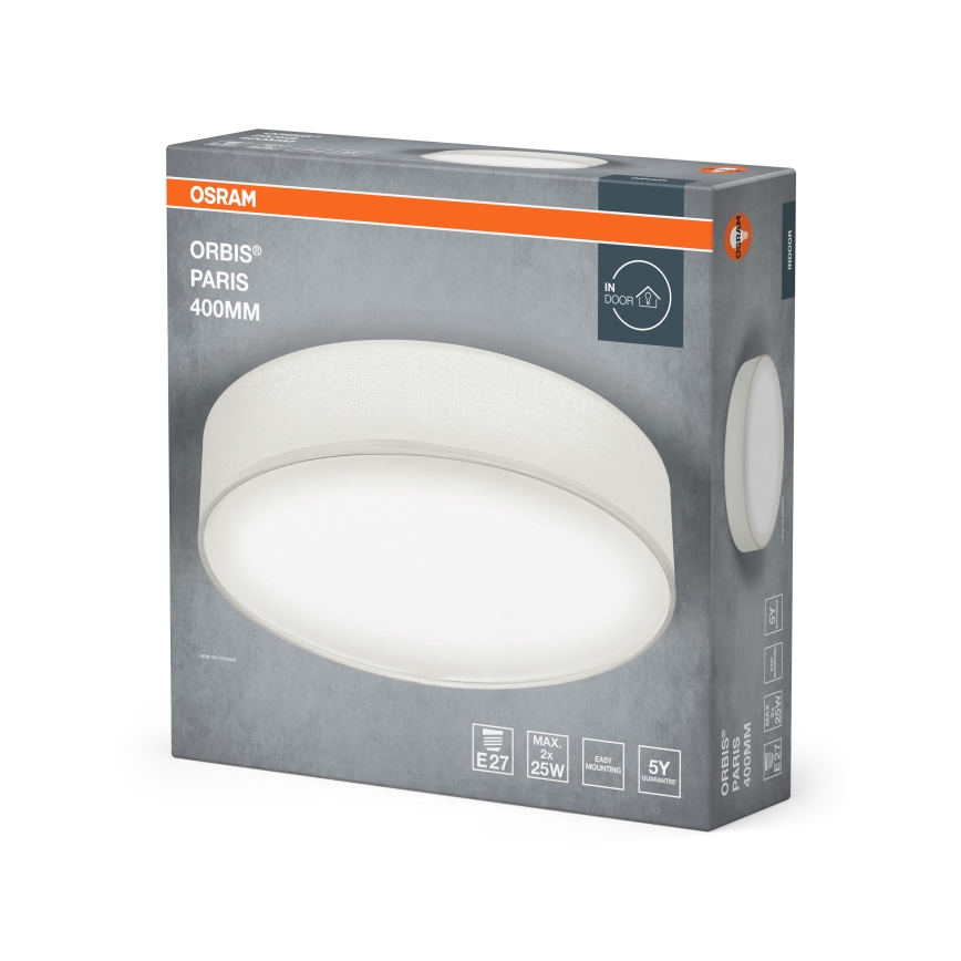 Osram - Плафон ORBIS PARIS 2xE27/25W/230V Ø 40 см бял