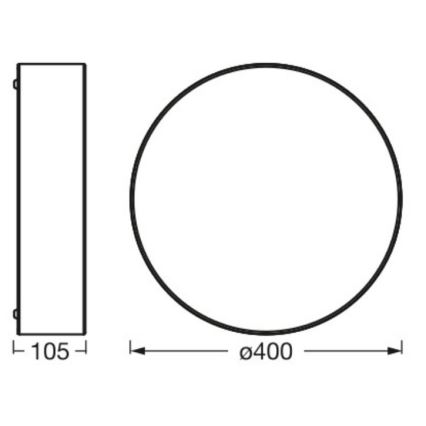 Osram - Плафон ORBIS PARIS 2xE27/25W/230V Ø 40 см бял