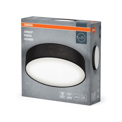 Osram - Плафон ORBIS PARIS 2xE27/25W/230V Ø 40 см черен