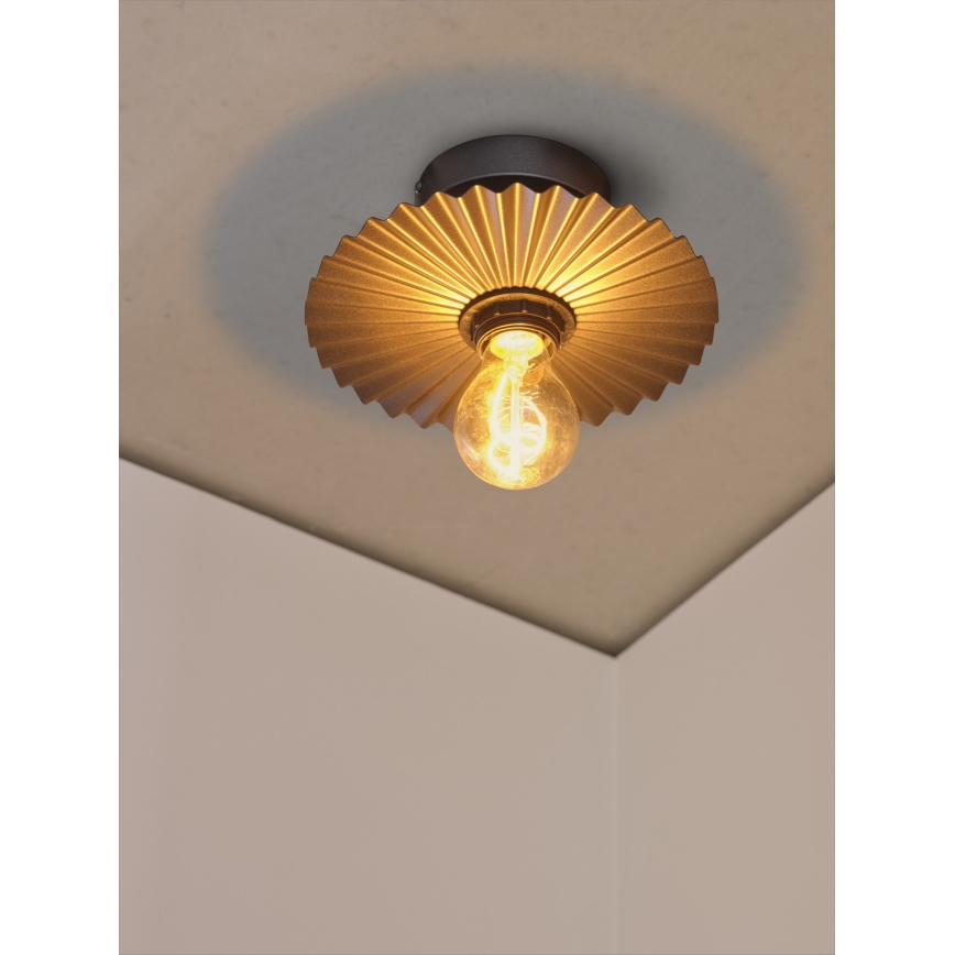 Osram - Плафон PLISSEE 1xE27/15W/230V Ø 20 см антрацит