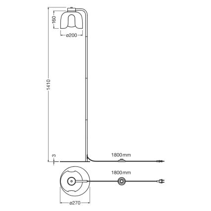 Osram - Подова лампа DECOR COROLLE 1xE27/15W/230V зелена