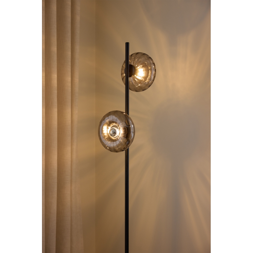 Osram - Подова лампа DECOR SMOKE 2xE14/12W/230V черна/димносива