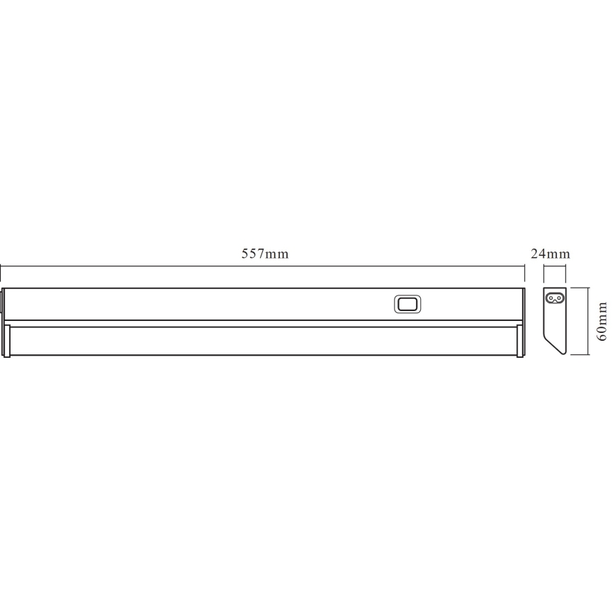 Osram - Подшкафно LED осветително тяло LINEAR LED/10W/230V 3000K 55,7 cm сребристо