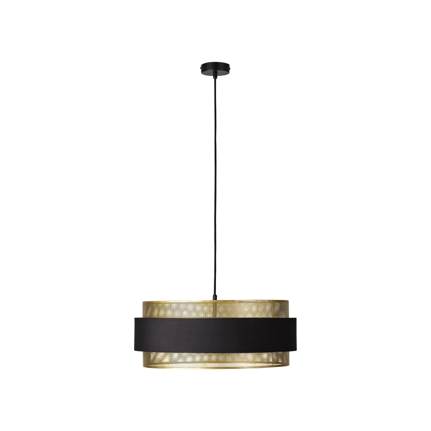 Osram - Полилей на кабел DECOR HORNET 3xE27/10W/230V Ø 50 см черен/златист