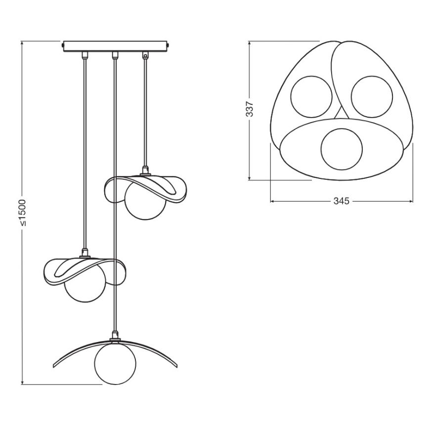 Osram - Полилей с кабел DECOR PEARL 3xG9/5W/230V бежов