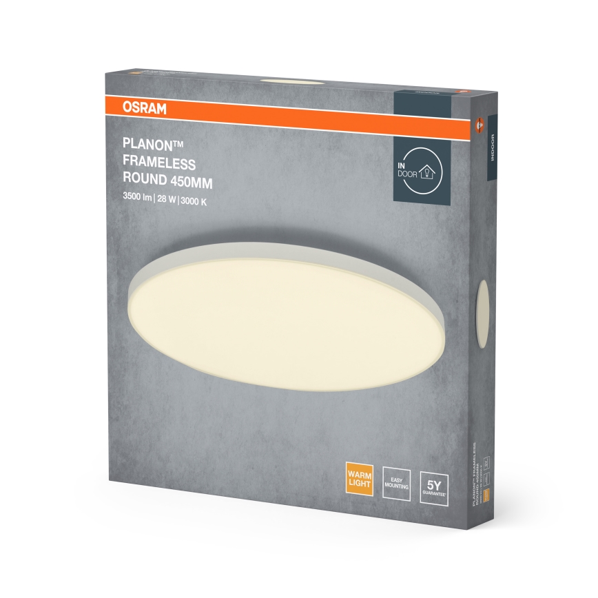 Osram - Повърхностно монтиран LED панел PLANON LED/28W/230V 3000K, Ø 45 см, бял