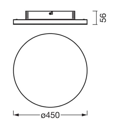 Osram - Повърхностно монтиран LED панел PLANON LED/28W/230V 3000K, Ø 45 см, бял
