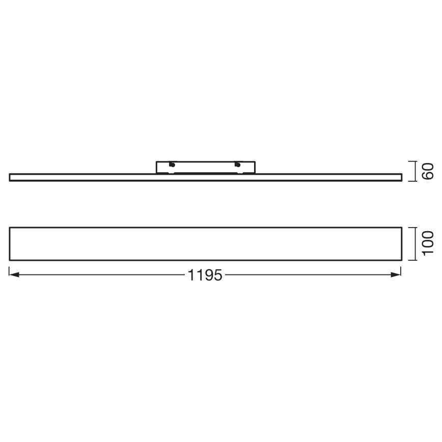 Osram - повърхностно монтиран LED панел PLANON LED/30W/230V 3000K 10x120 cm бял