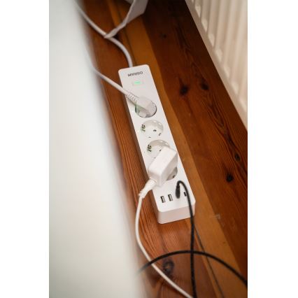 Osram - Разклонител SMART+ 4Z тип F + 2xUSB-A + 2xUSB-C Wi-Fi