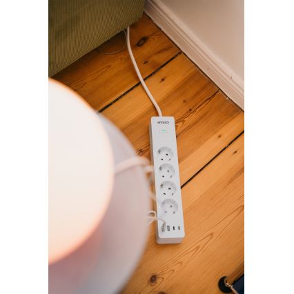 Osram - Разклонител SMART+ 4Z тип F + 2xUSB-A + 2xUSB-C Wi-Fi