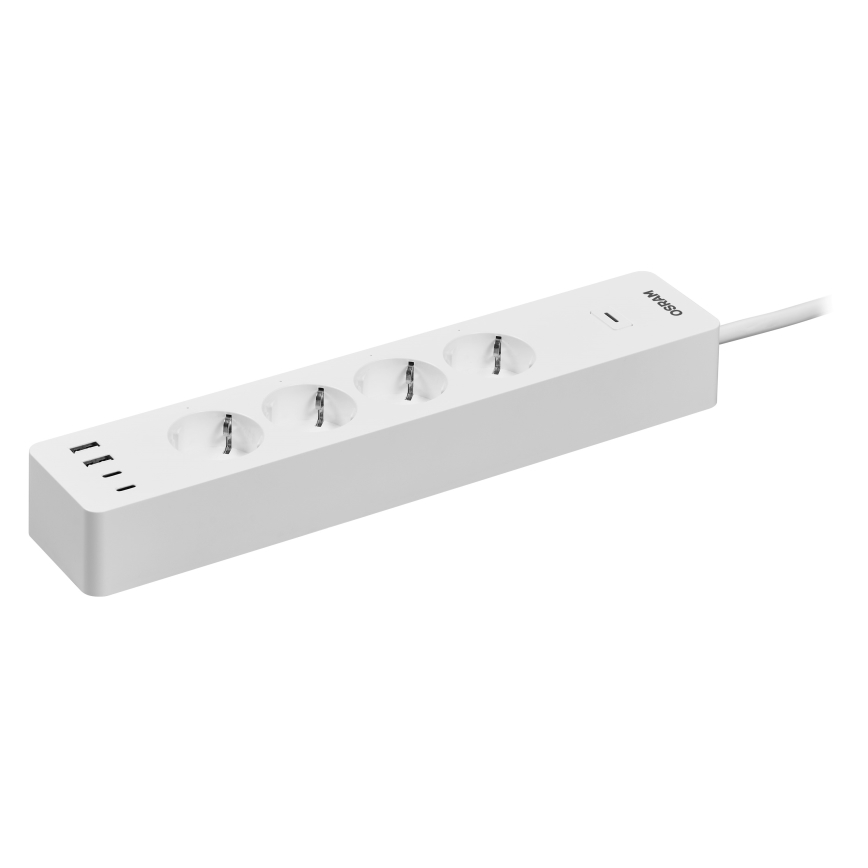 Osram - Разклонител SMART+ 4Z тип F + 2xUSB-A + 2xUSB-C Wi-Fi