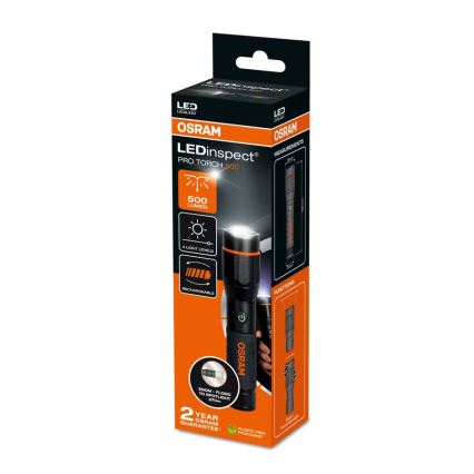 Osram - LED презареждаем фенер с регулируема яркост LEDINSPECT PRO TORCH 500 LED/6W/3,7V 2200 mAh IP44