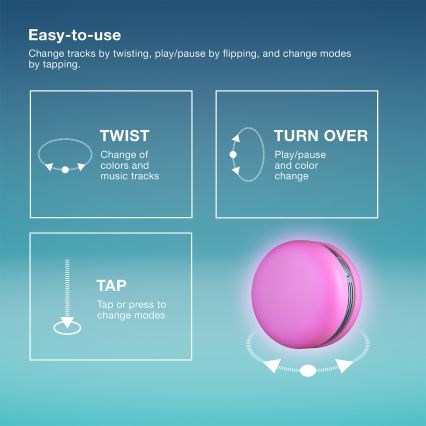 Osram - LED RGB димируем високоговорител SMART+ MACARON LED/1,75W/3,7V 450 mAh син
