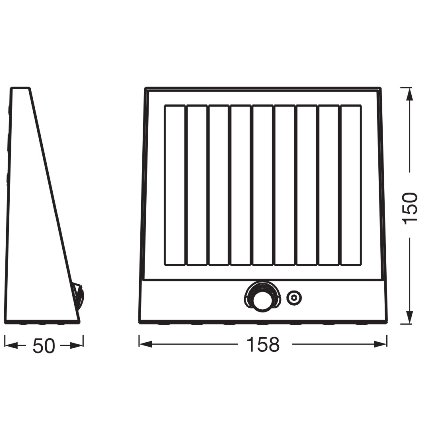 Osram - Соларно LED стенно осветително тяло със сензор ENDURA STYLE LED/10,2W/4,2V 2000 mAh IP54 антрацит