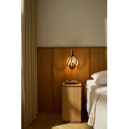 Osram - Стенна лампа DECOR RATTAN 1xE27/15W/230V бежова/черна