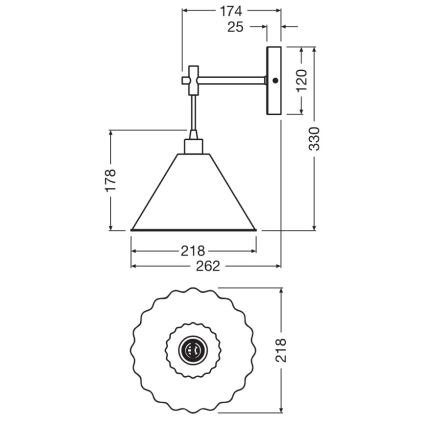 Osram - Стенна лампа PULP 1xE14/5,5W/230V