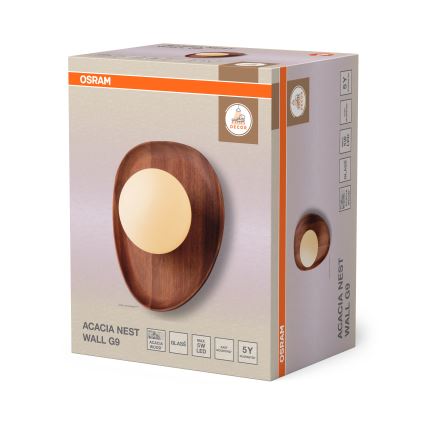 Osram - Стенно осветително тяло ACACIA NEST 1xG9/5W/230V от акация