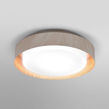 Osram - таванен плафон ORBIS MADRID 2xE27/10W/230V, Ø 29 см, дървесен декор