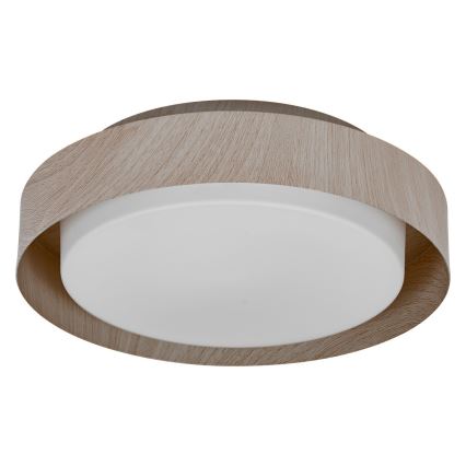 Osram - таванен плафон ORBIS MADRID 2xE27/10W/230V, Ø 29 см, дървесен декор