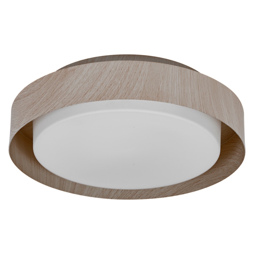 Osram - таванен плафон ORBIS MADRID 2xE27/10W/230V, Ø 29 см, дървесен декор