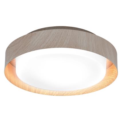 Osram - таванен плафон ORBIS MADRID 2xE27/10W/230V, Ø 29 см, дървесен декор