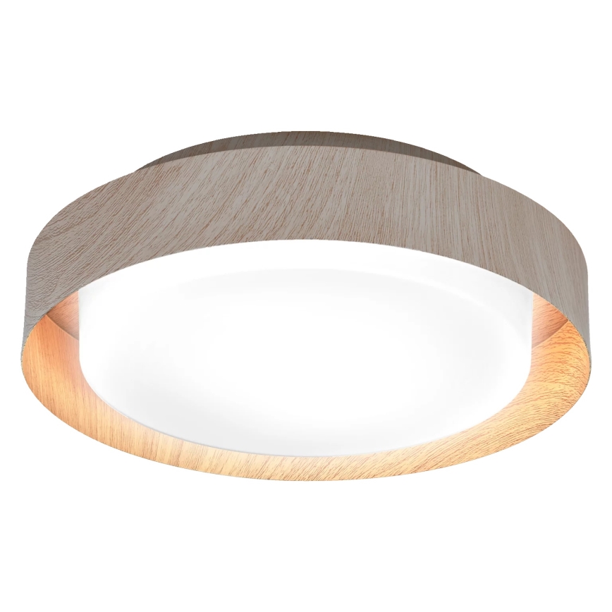 Osram - таванен плафон ORBIS MADRID 2xE27/10W/230V, Ø 29 см, дървесен декор