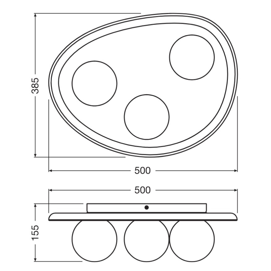 Osram - Таванно осветително тяло ACACIA NEST 3xG9/5W/230V от акация