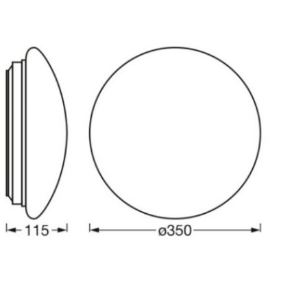 Osram - Таванно осветително тяло CEILING ESSENTIAL 2xE27/25W/230V, диаметър 35 см, бяло