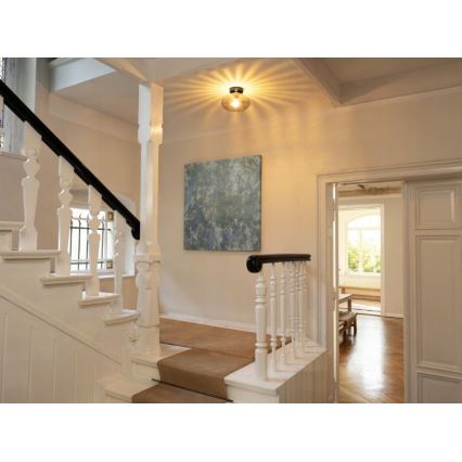 Osram - Таванно осветително тяло DECOR SMOKE 1xE27/12W/230V Ø 28 см черно/пушеносиво