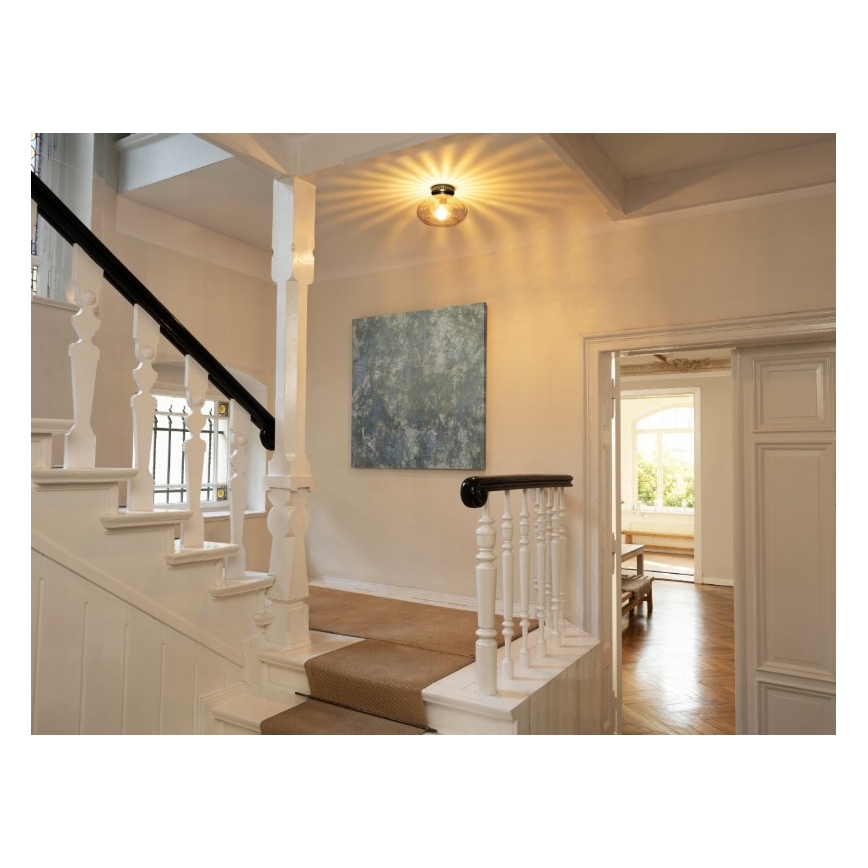 Osram - Таванно осветително тяло DECOR SMOKE 1xE27/12W/230V Ø 28 см черно/пушеносиво