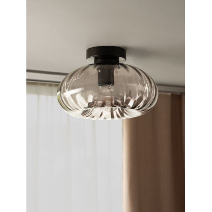 Osram - Таванно осветително тяло DECOR SMOKE 1xE27/12W/230V Ø 28 см черно/пушеносиво