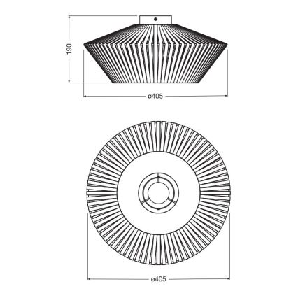 Osram - Таванно осветително тяло DECOR STRIPES 1xE27/10W/230V Ø 40,5 см бежово