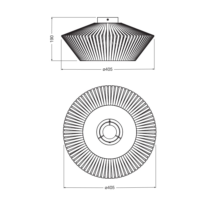 Osram - Таванно осветително тяло DECOR STRIPES 1xE27/10W/230V Ø 40,5 см бежово