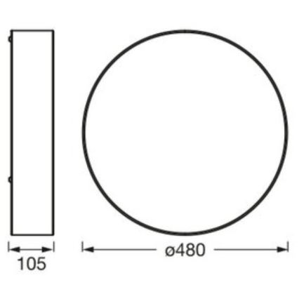 Osram - Таванно осветително тяло ORBIS PARIS 3xE27/15W/230V Ø 48 см, кафяво
