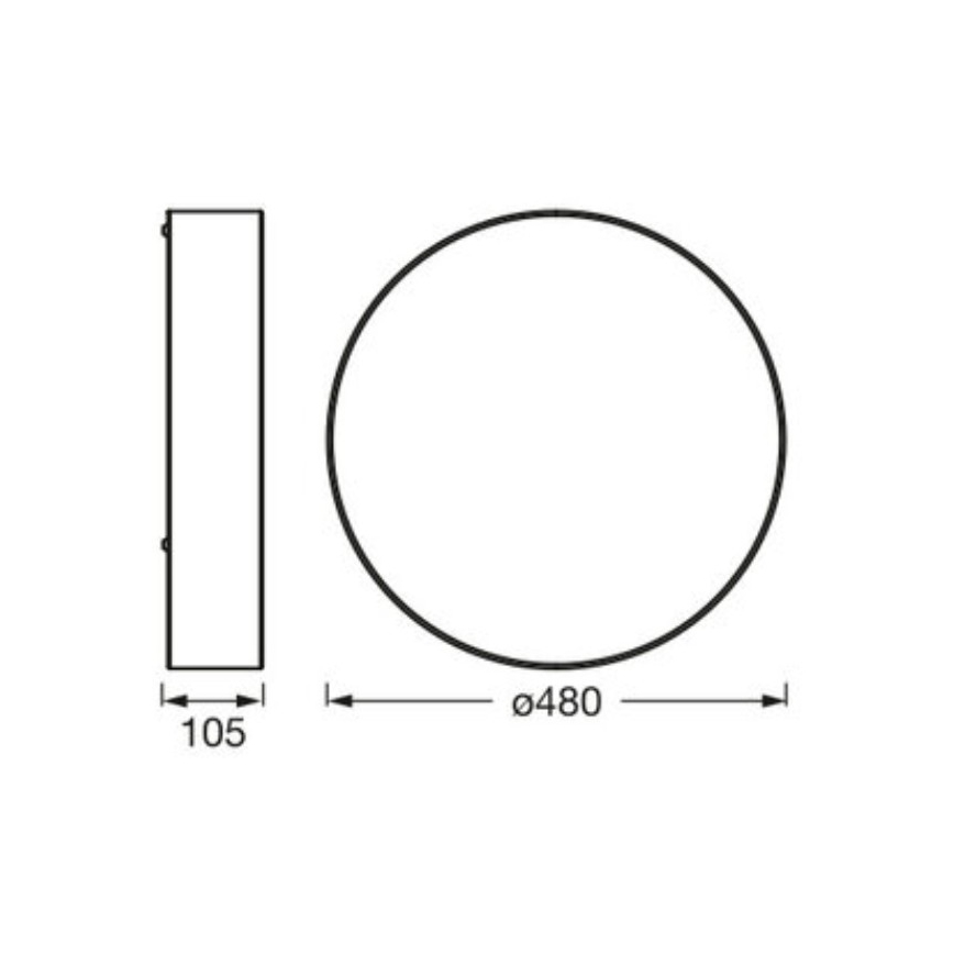 Osram - Таванно осветително тяло ORBIS PARIS 3xE27/15W/230V Ø 48 см, кафяво