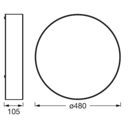 Osram - Таванно осветително тяло ORBIS PARIS 3xE27/25W/230V Ø 48 см бяло