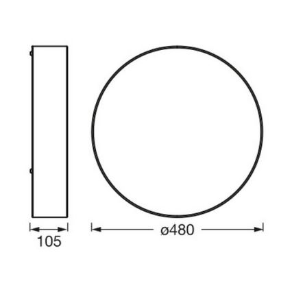 Osram - таванно осветително тяло ORBIS PARIS 3xE27/25W/230V Ø 48 см, кремаво