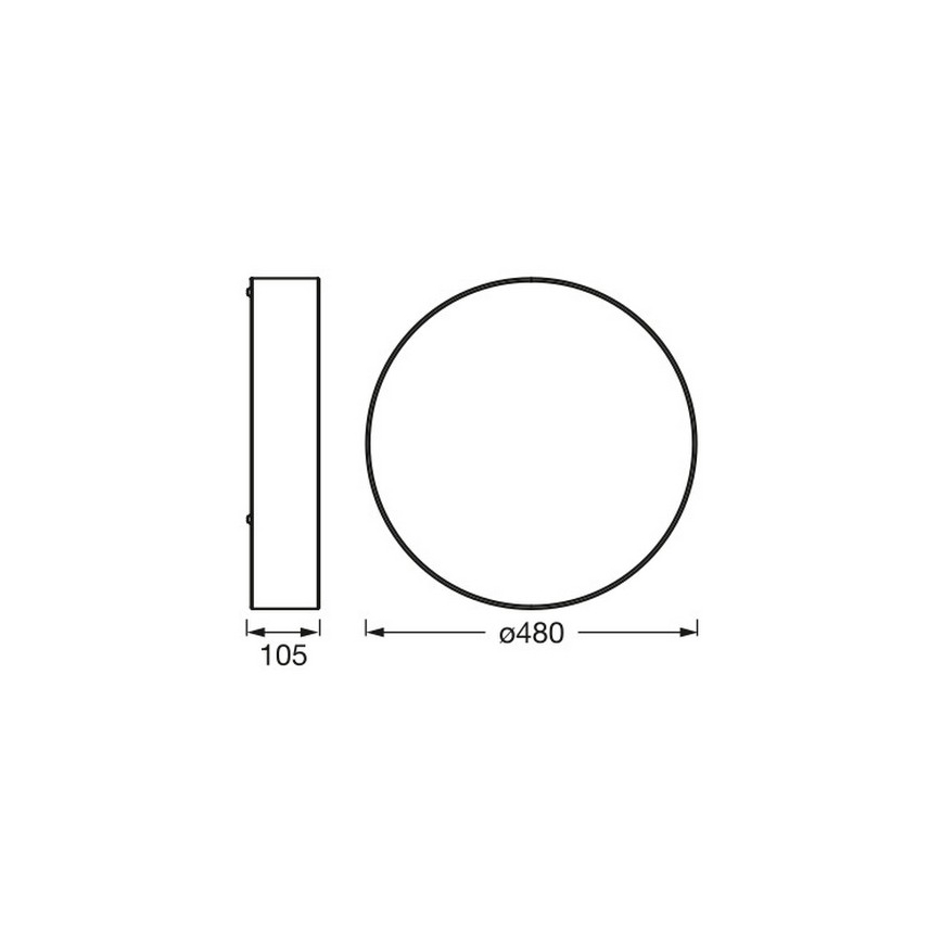Osram - таванно осветително тяло ORBIS PARIS 3xE27/25W/230V Ø 48 см, кремаво