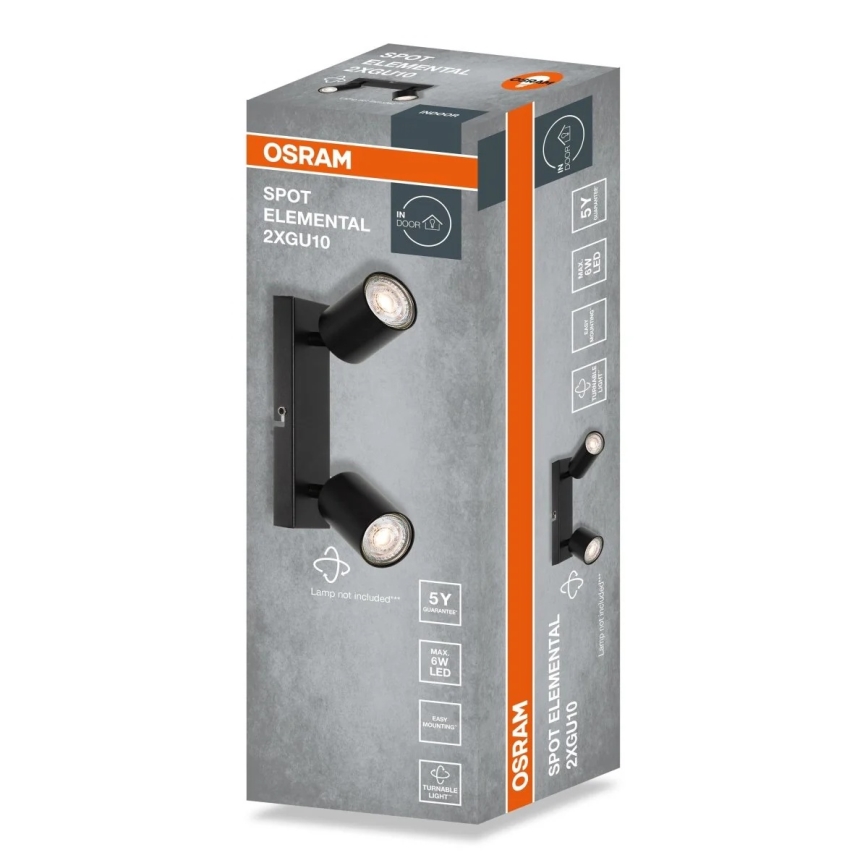 Osram - Точково осветително тяло ELEMENTAL 2xGU10/6W/230V
