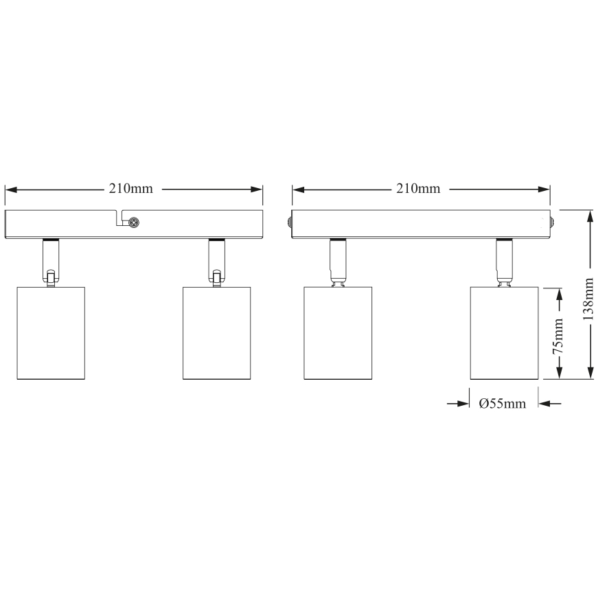 Osram - точково осветително тяло ELEMENTAL 4xGU10/6W/230V