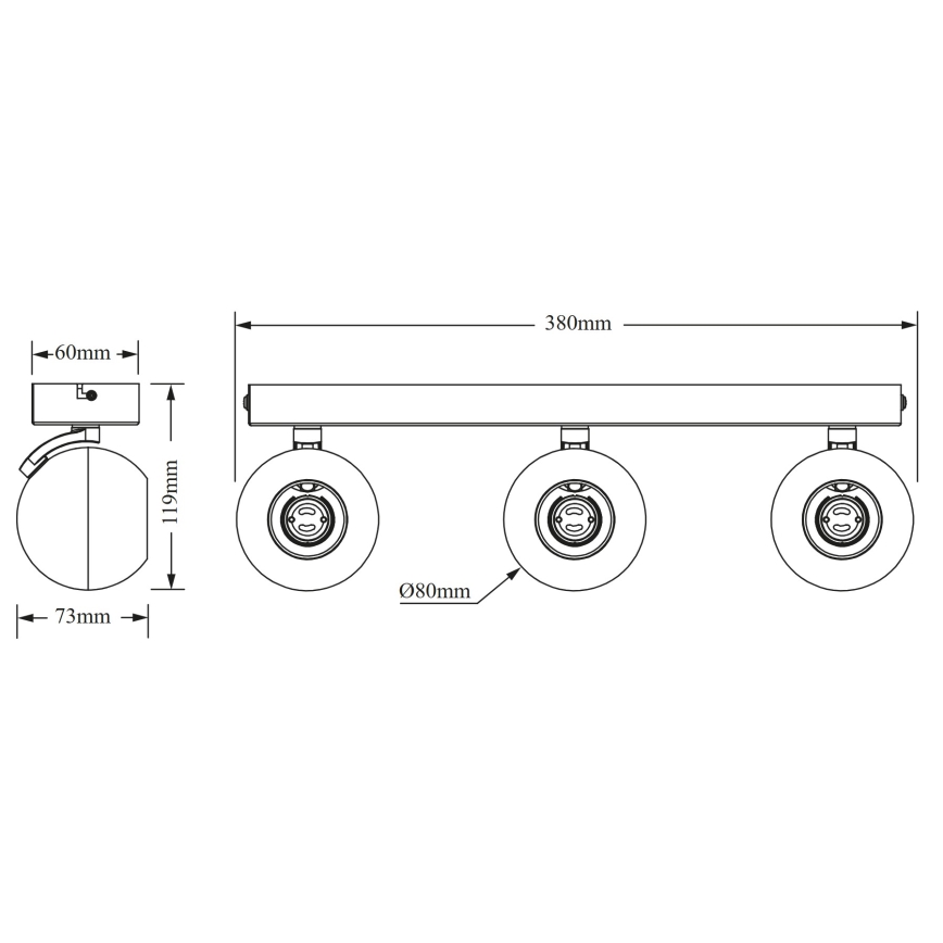 Osram - Точково осветително тяло SPOT SPHERAL 3xGU10/6W/230V бяло