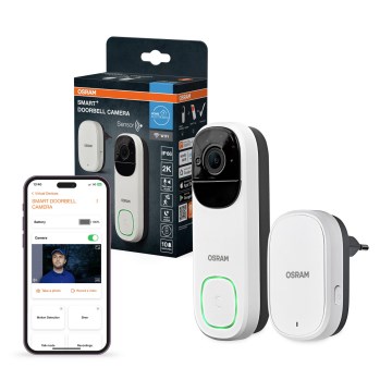 Osram - Умен видео звънец с вграден сензор 2K SMART+ 230V IP66 Wi‑Fi